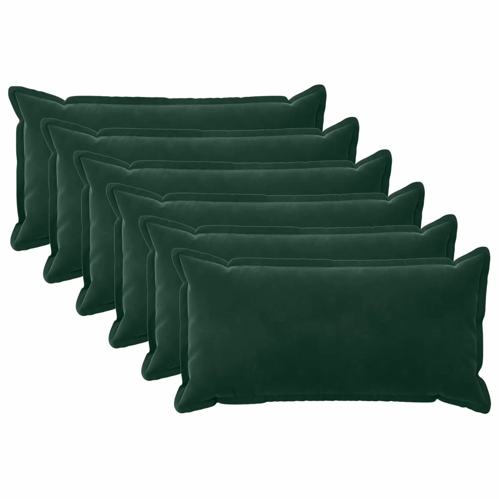 Cuscino con cuscino HOUTEN 6 pz Verde Scuro Velluto 933860