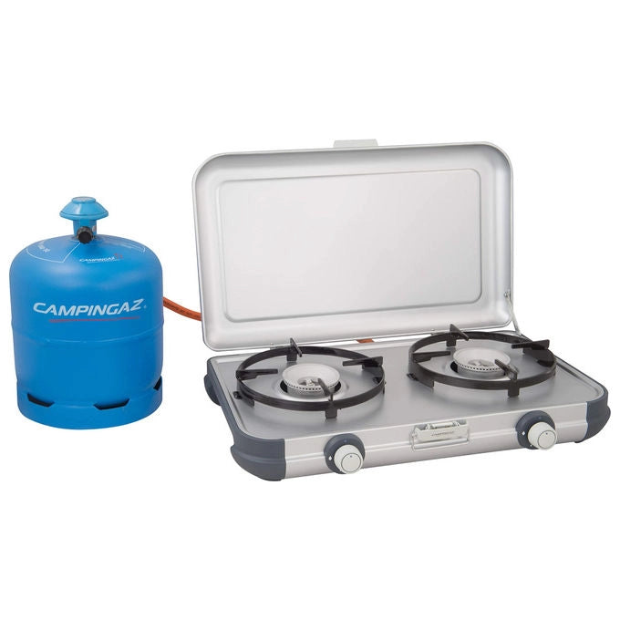 Campingaz Fornello a Gas 2 Fuochi Portatile 4000 Watt Bianco