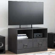 Mobile TV-Credenza per TV-Console TV Nero 67x39x44 cm in Acciaio 822294