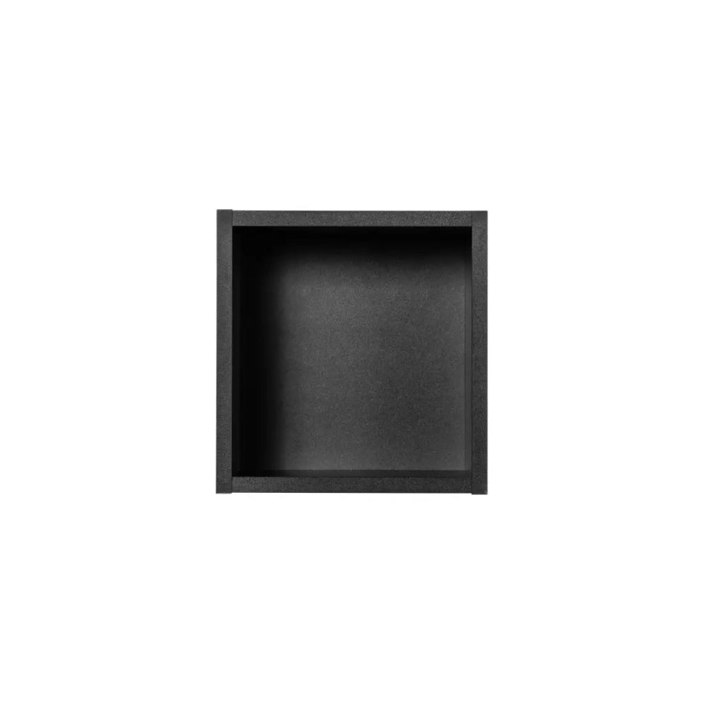 Cubo di stoccaggio VANO – Finitura nero opaco – L26 × P21 × H27 cm – Da appendere – Formato compatto