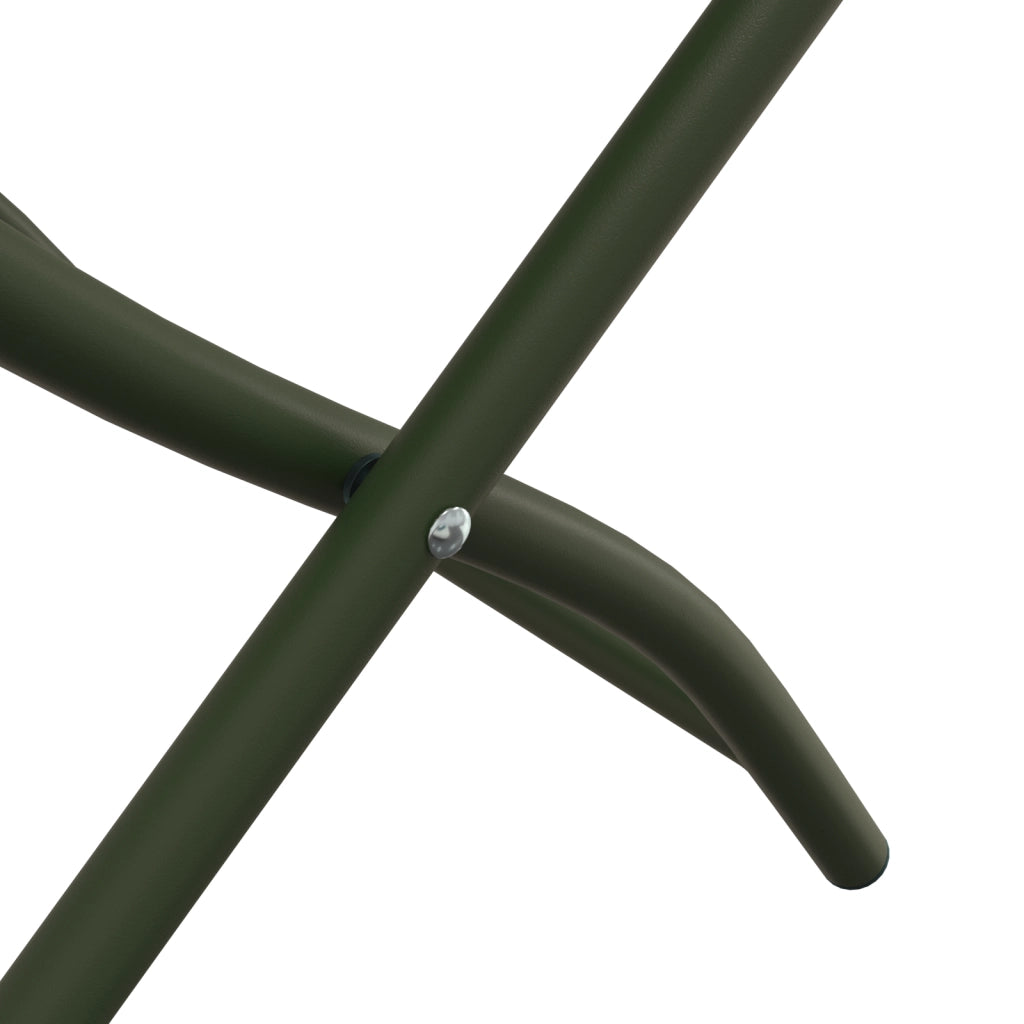 Sedia da Giardino Pieghevole 2 pcs Verde Scuro 42x52x82 cm Acciaio Verniciato