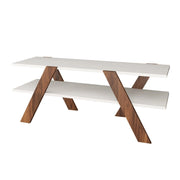 Porta TV in legno "Basic" - 120 x 33 x 45 cm - Bianco