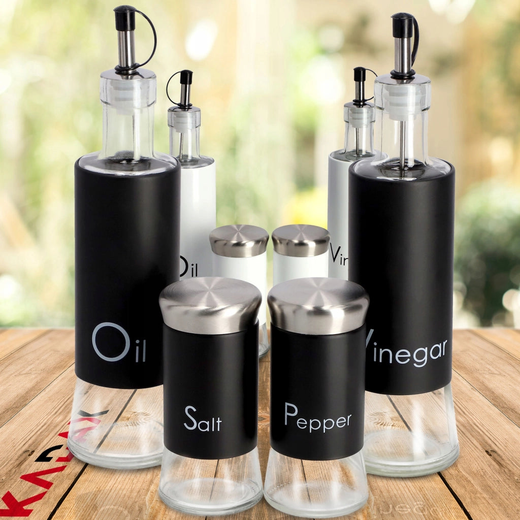 Set di 2 bottiglie in vetro KADAX da 320 ml con dosatore per aceto e olio.