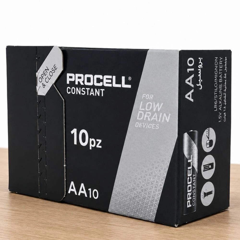 Pile alcaline stilo aa lr6 procell 1,5v confezione da 10 pezzi