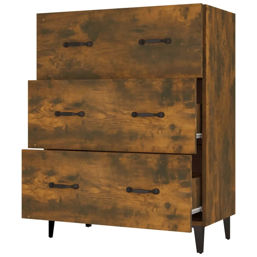 Credenza-Buffet-Armadio da cucina Rovere Fumo 69,5x34x90 cm in Legno Multistrato 199043
