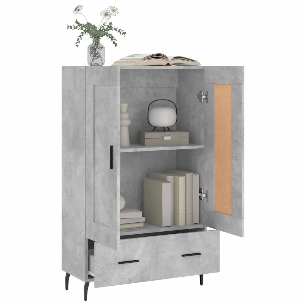 Credenza Grigio Cemento 69,5x31x115 cm in Legno Multistrato 830344