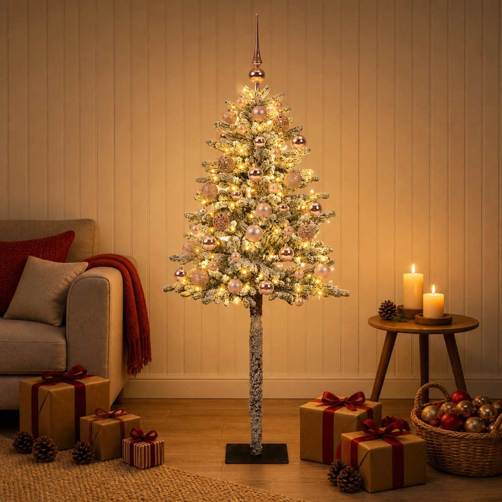 Albero di Natale Artificiale con Palline 150 cm 150 LED 3465798