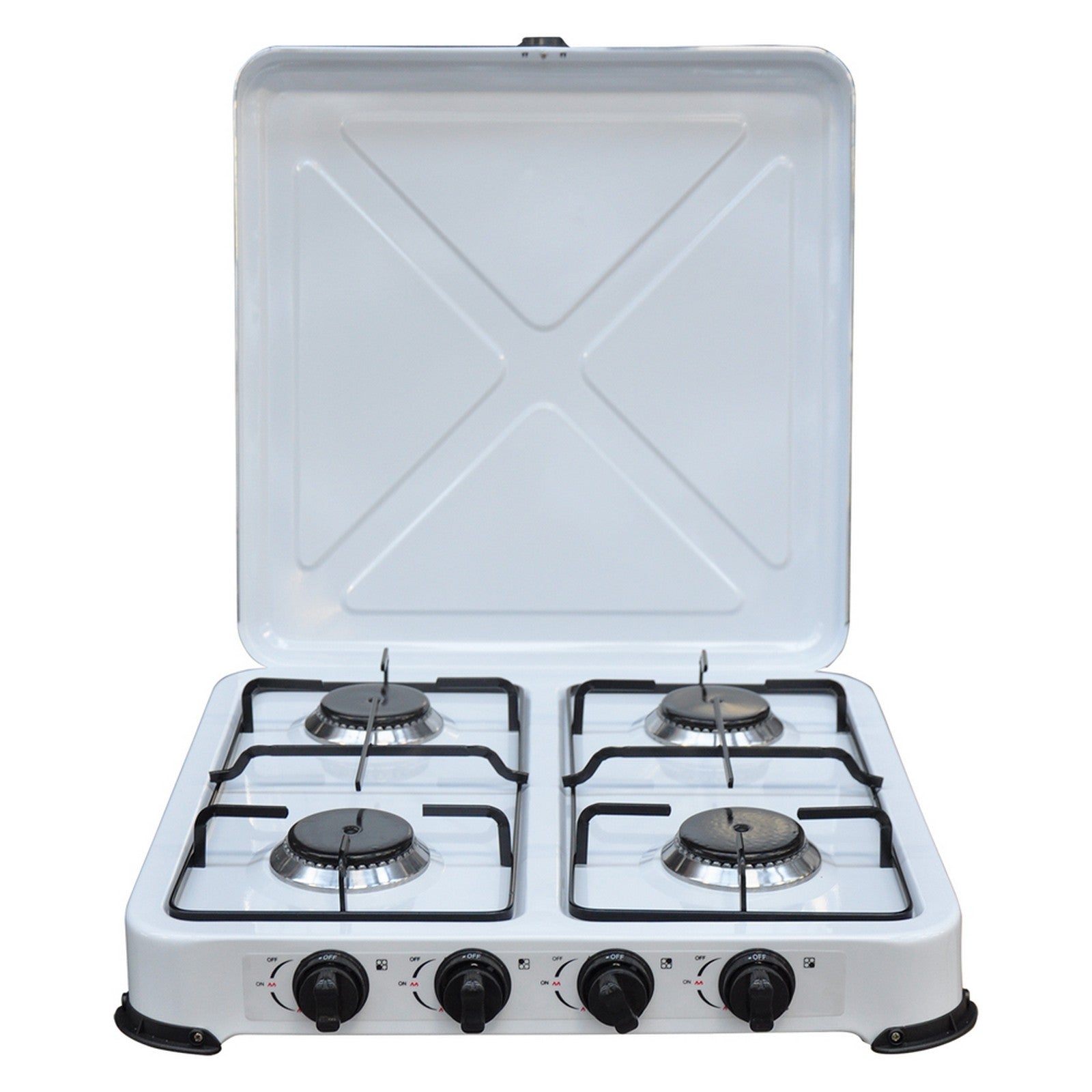 fornello 4 fuochi a gas gpl 'kasart' cm 49 x 50 x h.11 cod:ferx.8040226nlm