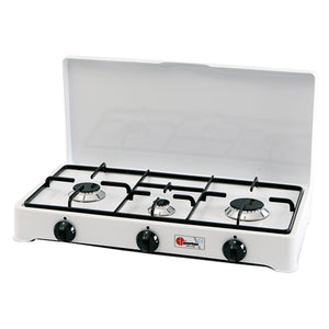 fornello a gas 3 fuochi mod. 5328 cgp - cm 58 x 28 x h 10 cod:ferx.804034nlm