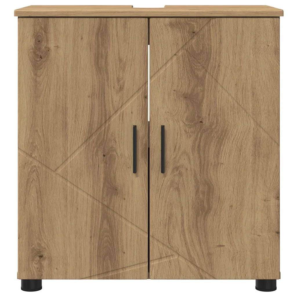 Mobile da Bagno con porta Rovere artigianale 61 x 35 x 64 cm