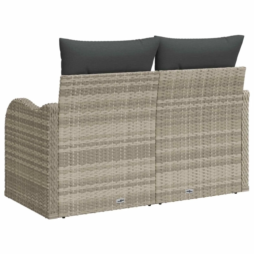 Divano da giardino-Sofa da Giardino-Divano da esterno Grigio chiaro 121 x 62 x 69cm polyrattan 784924
