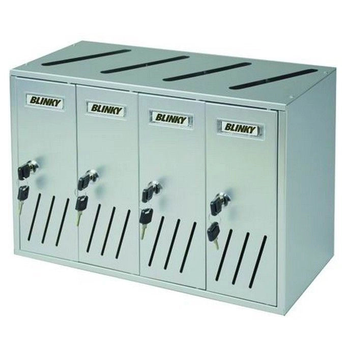 VIGOR-BLINKY 2735818 C4 4-Box Casellari Postali Condominiali in Alluminio 4 Vani Indipendenti colore Argento