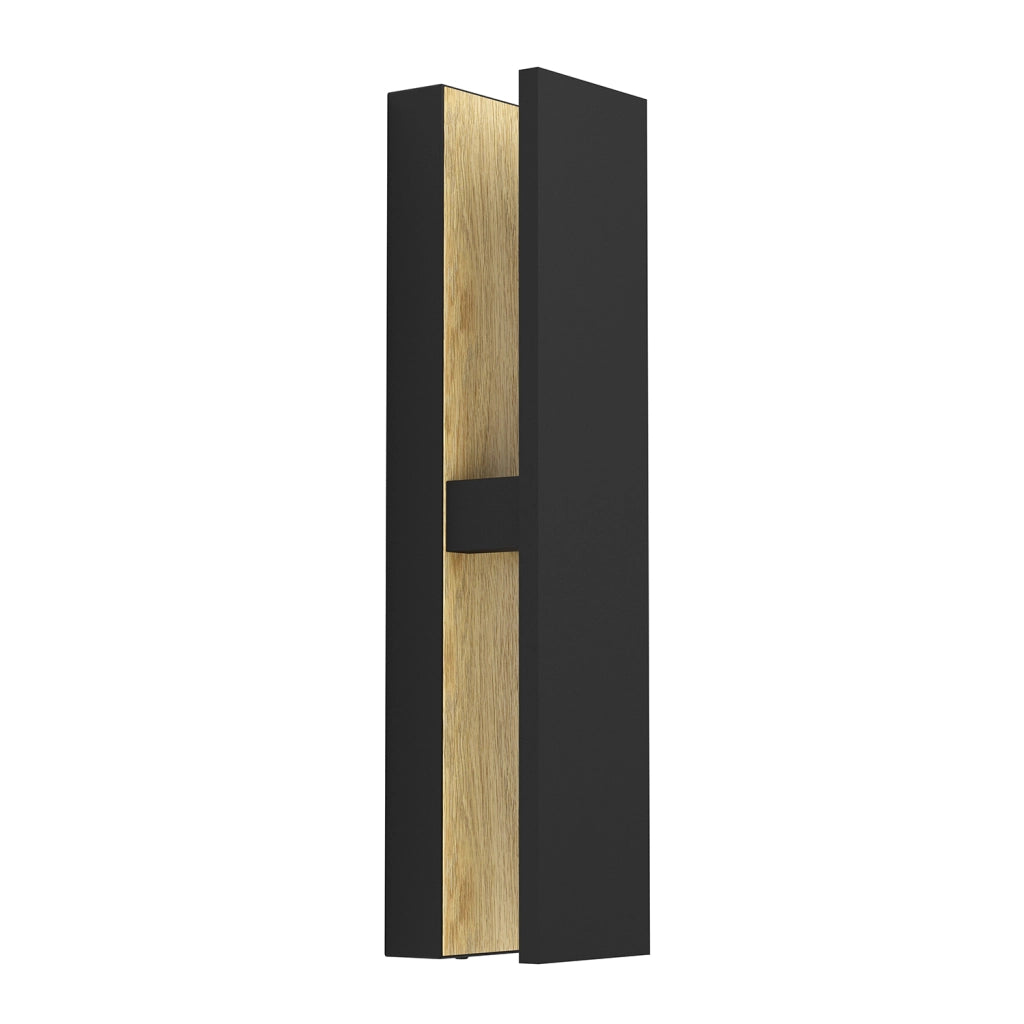 Applique Esterno Moderna Costorio Alluminio Marrone E Nero Led
