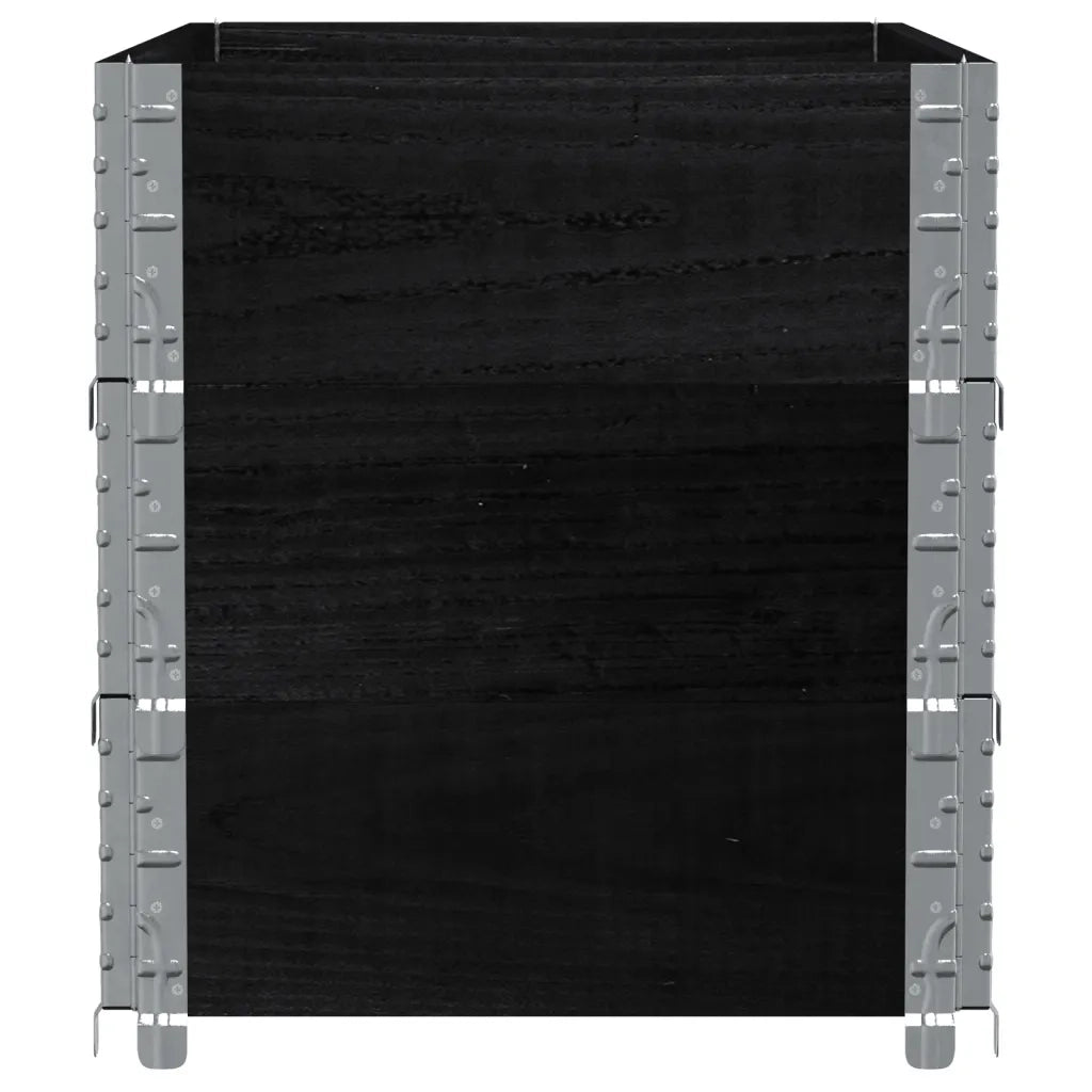 Fioriera da Giardino Nera 100x50 cm in Legno Massello di Pino 3295428