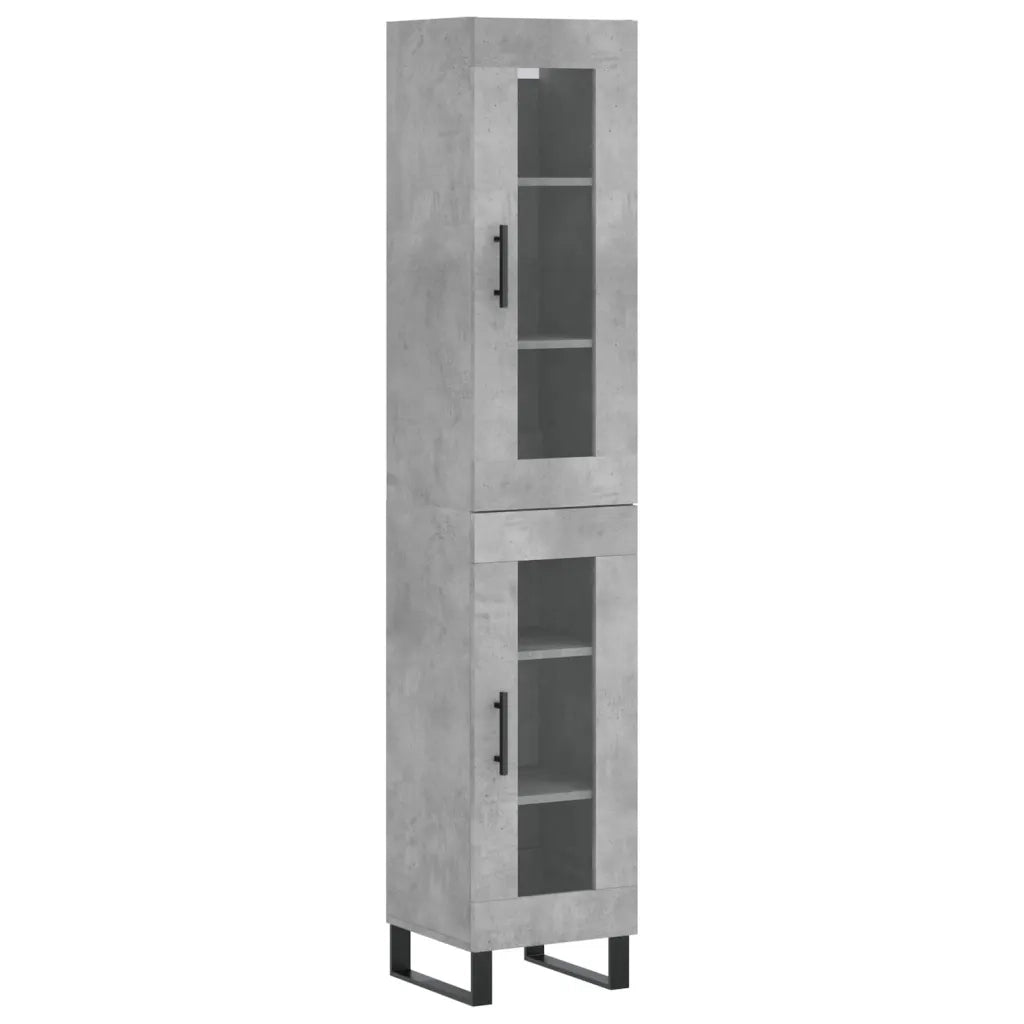 Credenza Grigio Cemento 34,5x34x180 cm in Legno Multistratocod mxl 125957