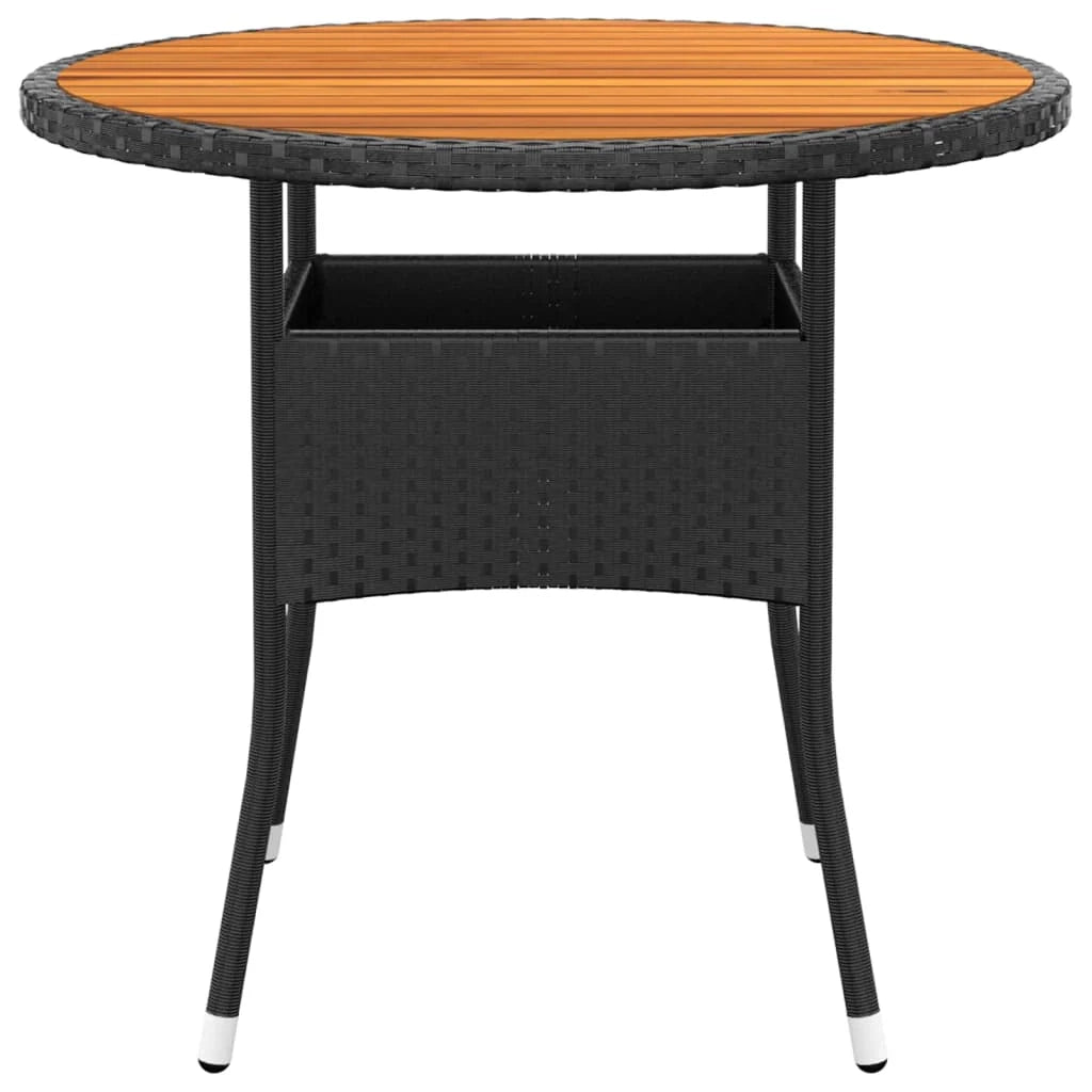 Set da pranzo da giardino in resina nera 5 pezzi in vimini 02_0014595