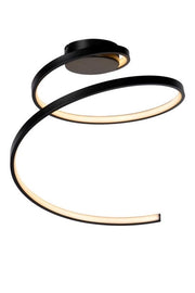 Plafoniera LED a spirale nera Lucide Maxence 24W 3000K