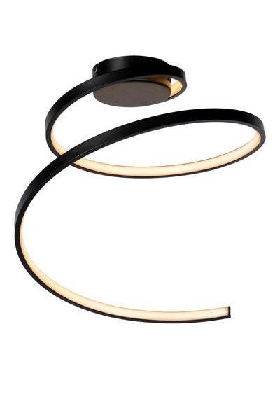 Plafoniera LED a spirale nera Lucide Maxence 24W 3000K