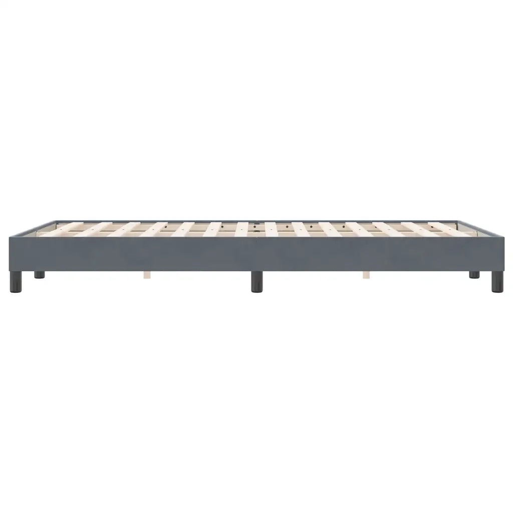 vidaXL Giroletto senza Materasso Grigio Scuro 120x220 cm Velluto