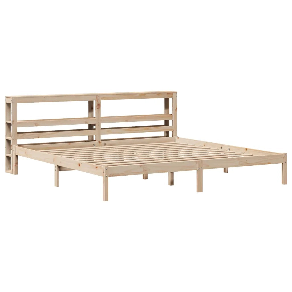 Letto senza Materasso 200x200 cm in Legno Massello di Pino