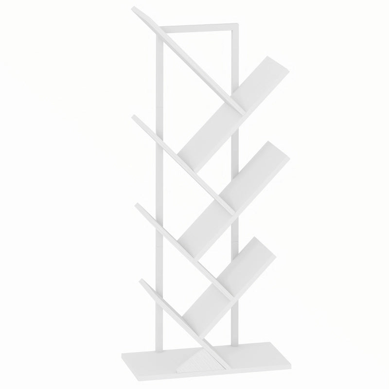 LIBRERIA A 7 RIPIANI Design ad albero 50x24x109 cm Bianco