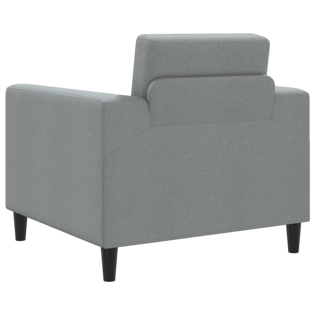 Poltrona-Divano Sedia-Poltroncina Grigio Chiaro Tessuto 791285