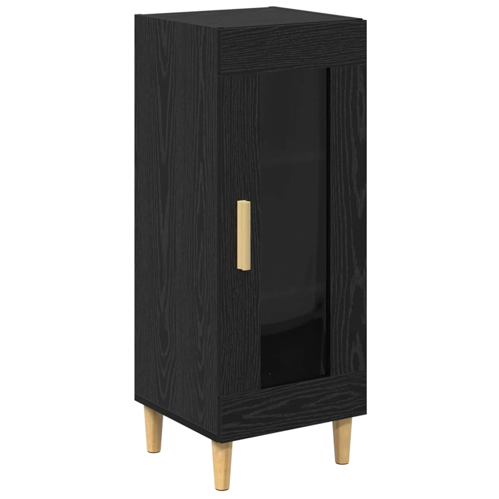 Credenza Rovere Nero 34.5 x 32.5 x 90 cm Legno multistrato 880972