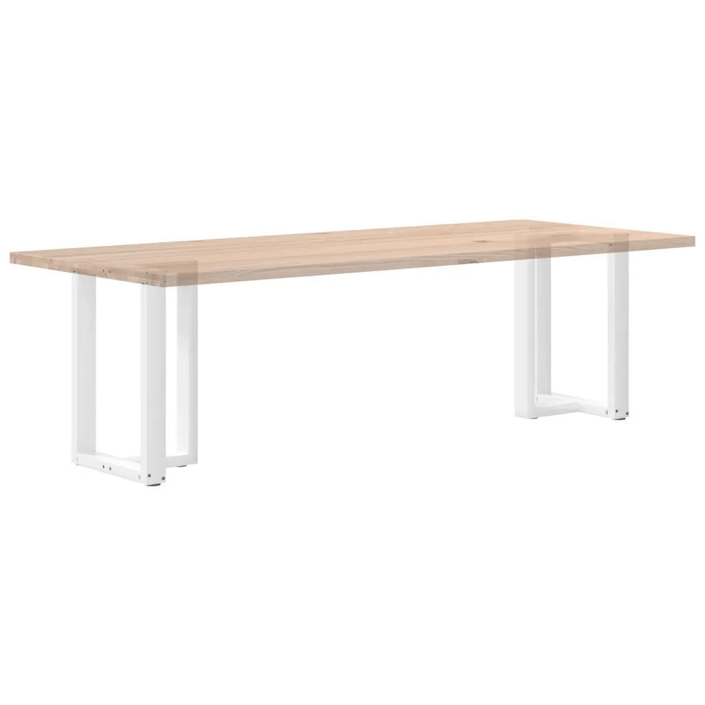 Gambe per tavolo da pranzo a forma di T 2 pz | Piede del tavolo bianche 50x35x(72-73) cm in acciaio