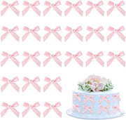 Decorazioni per Cupcake 24 pezzi - Striscia Rosa - Decorazione per Torta - Festa di Compleanno/Festa di Natale - Matrimonio/Baby Shower - Materiale: Lint - Dimensioni: 4x4 cm