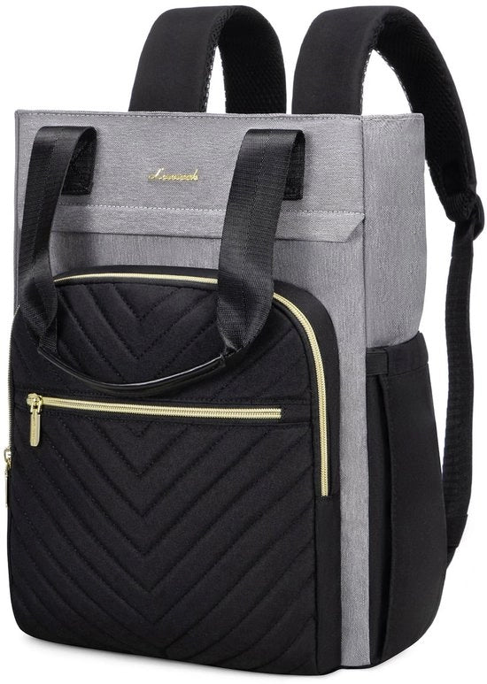 Borsa a Spalla 2 in 1 per Donna con Porta Laptop 15.6 Pollici, Borsa da Scuola e Viaggio, Impermeabile, per Università, Scuola e Viaggi