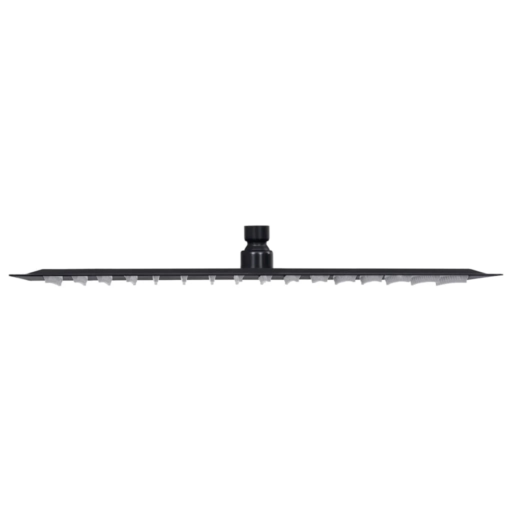 Soffione doccia a pioggia soffione doccia accessorio per il bagno acciaio inox 40 x 30 cm rettangolare nero 02_0002083