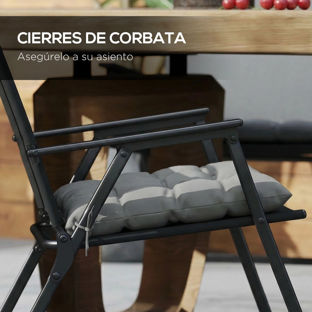 Cuscini per Sedie da Pranzo ¨C zephmum ¨C Grigio 40x40 cm 6 Pezzi