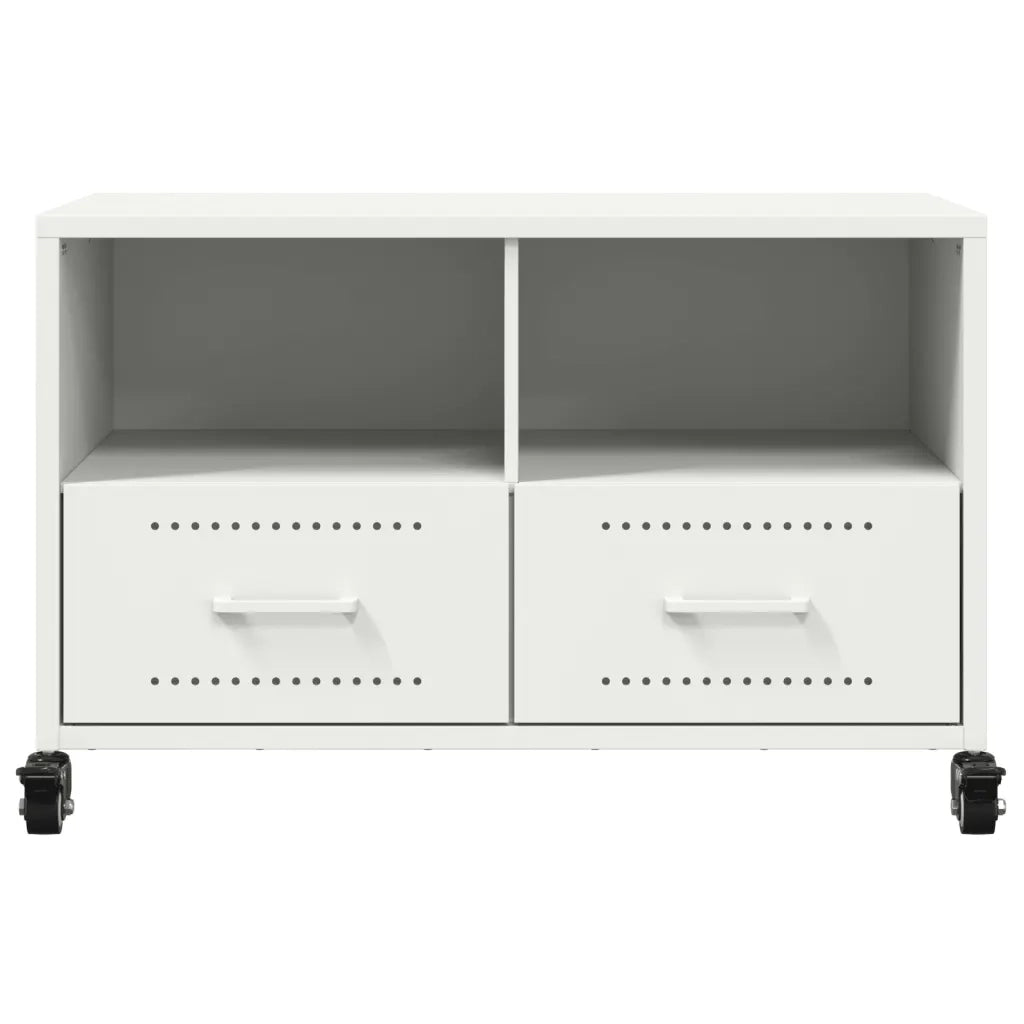 Mobile TV-Credenza TV-Console TV Bianco 68x39x43,5 cm in Acciaio 110607