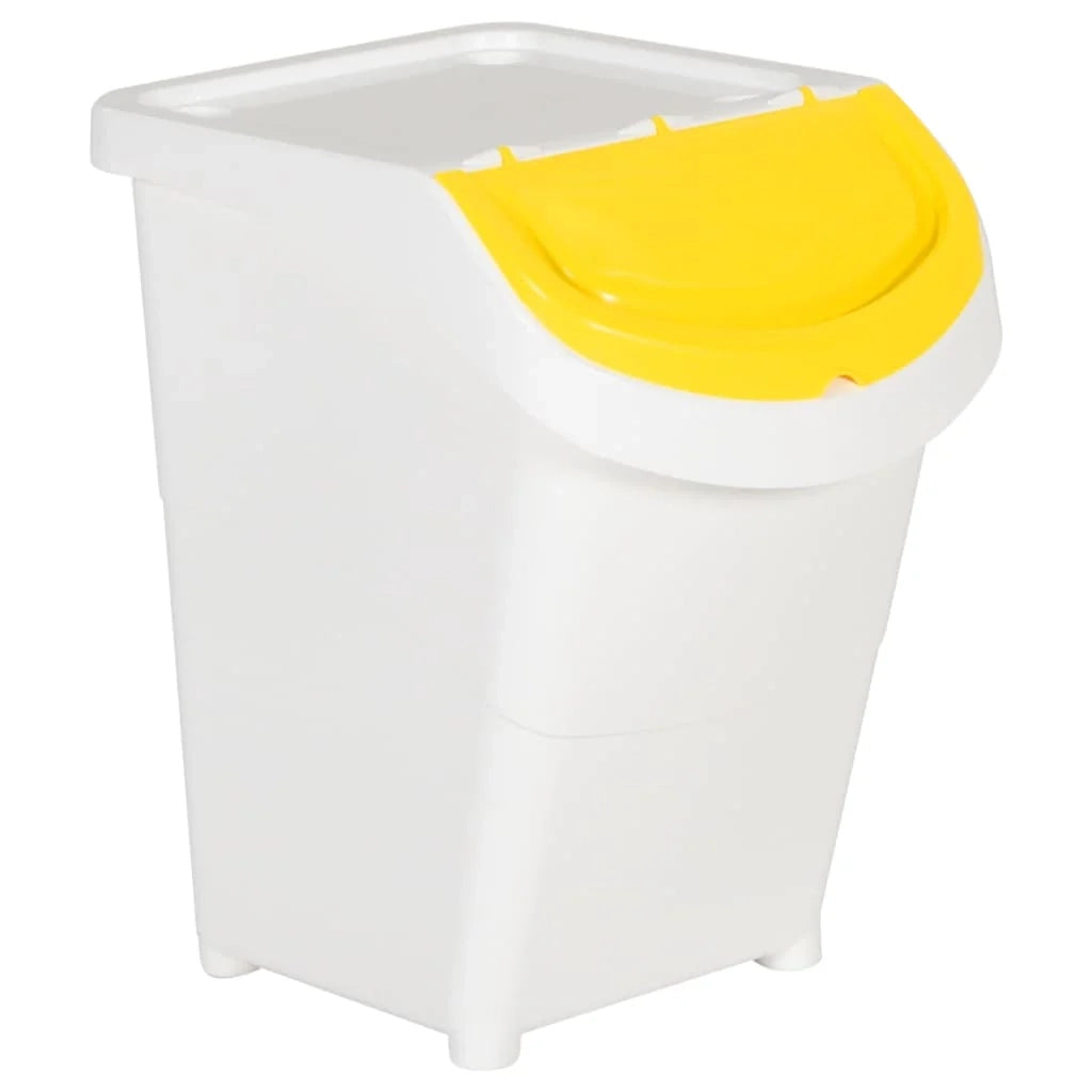 Contenitori impilabili con coperchio 3 pezzi PP 120 litri bianco 02_0006049