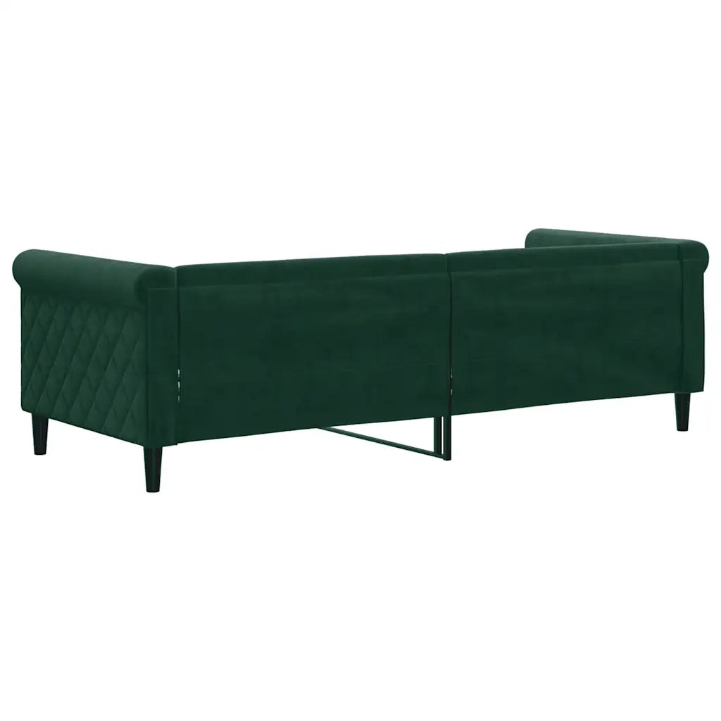 Letto da Giorno Verde Scuro 80x200 cm in Velluto