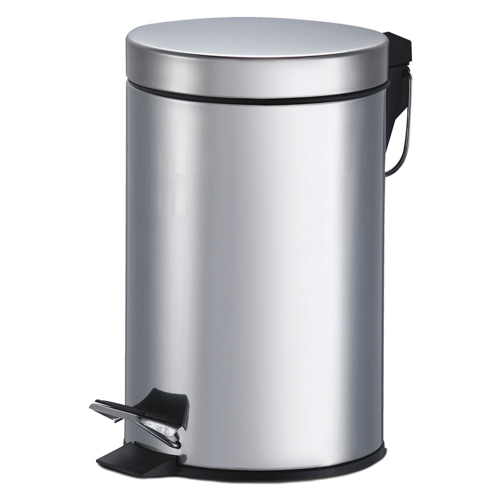 pattumiera tonda in acciaio h.26 - ø20 cm cod:ferx.615000nlm