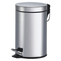 pattumiera tonda in acciaio h.26 - ø20 cm cod:ferx.615000nlm