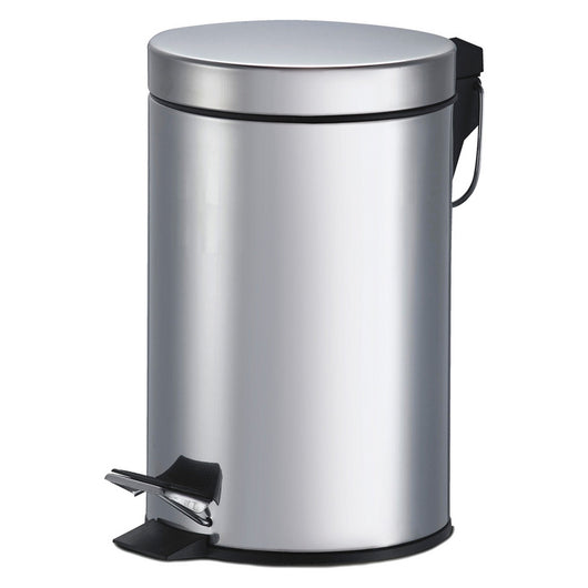 pattumiera tonda in acciaio h.26 - ø20 cm cod:ferx.615000nlm