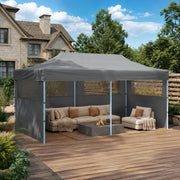Pop-up Party Tent With Side Walls, Foldable, 3 X 6 M, Anthracite