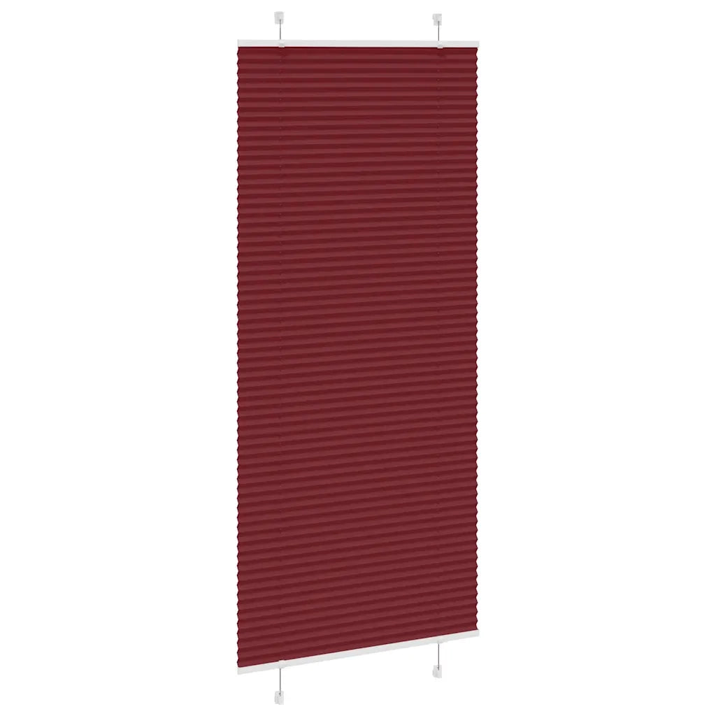 Tenda Plissettata Rosso Bordeaux 90x200 cm Larghezza Tessuto 4015260