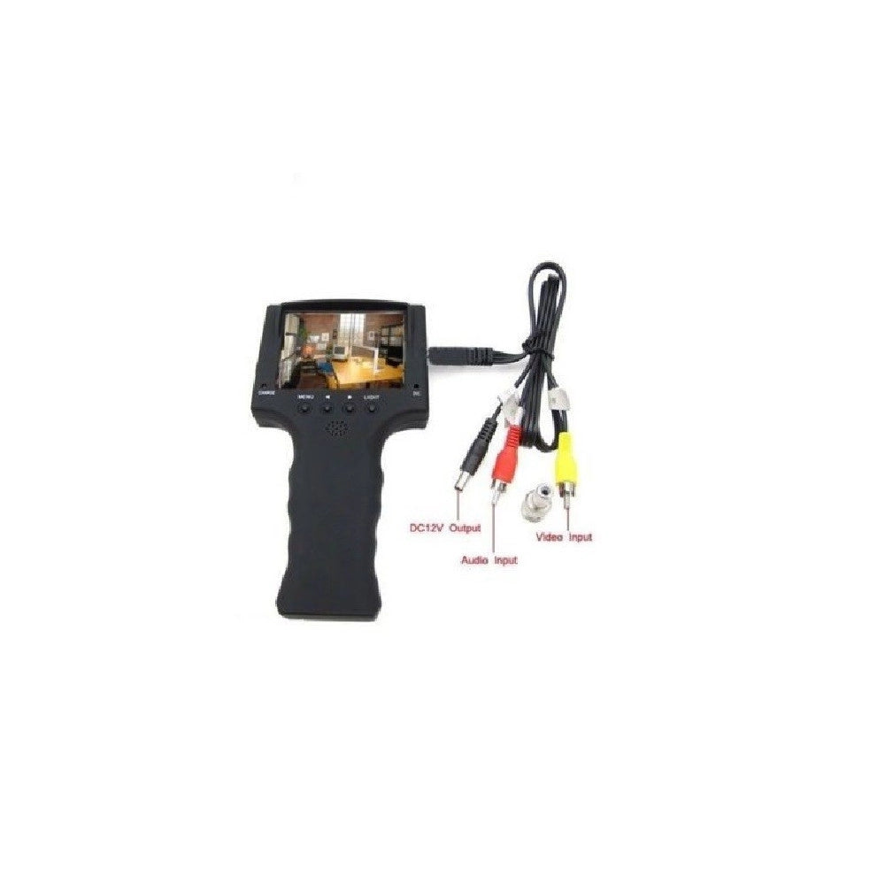 Trade Shop - Tester Monitor Portatile 3.5 Tester Telecamere Ahd Rete Ethernet Lan Uscita 12v -