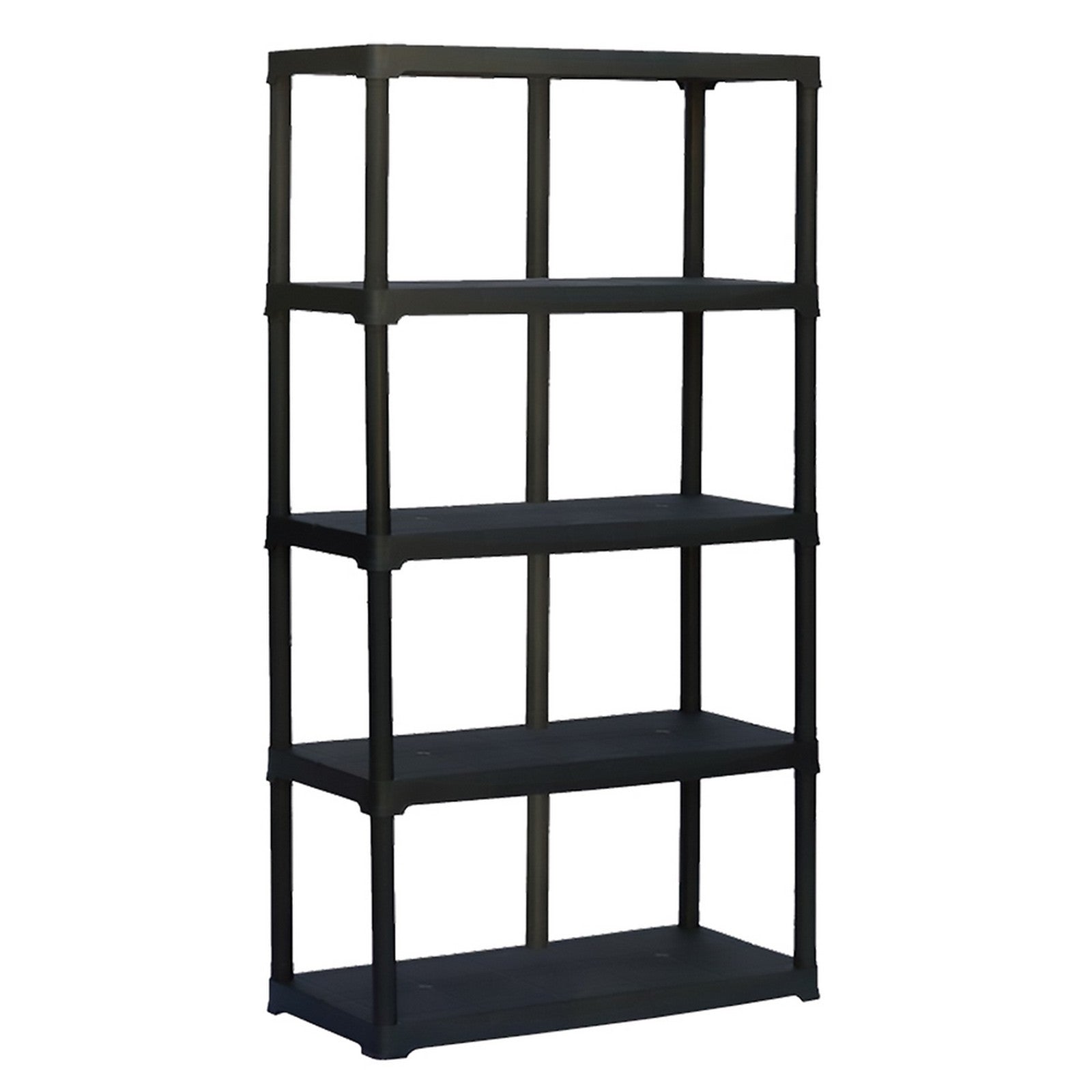 scaffale in plastica rinforzato cm 80 x 40 x h 176 - 5 ripiani cod:ferx.805043nlm