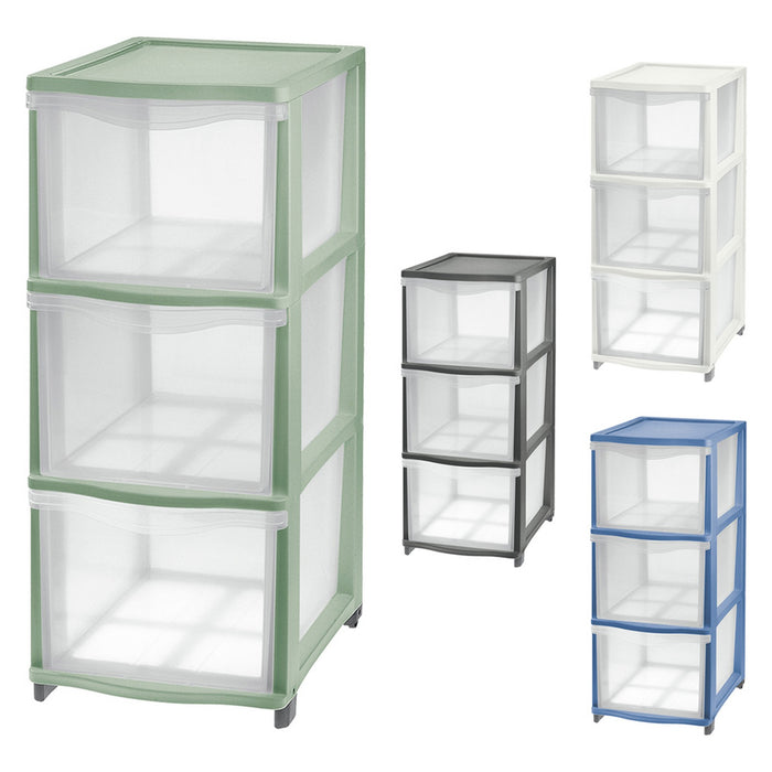 cassettiera 'cover line' colore trasparente/grafite codice 8034836 cod:ferx.8034836nlm