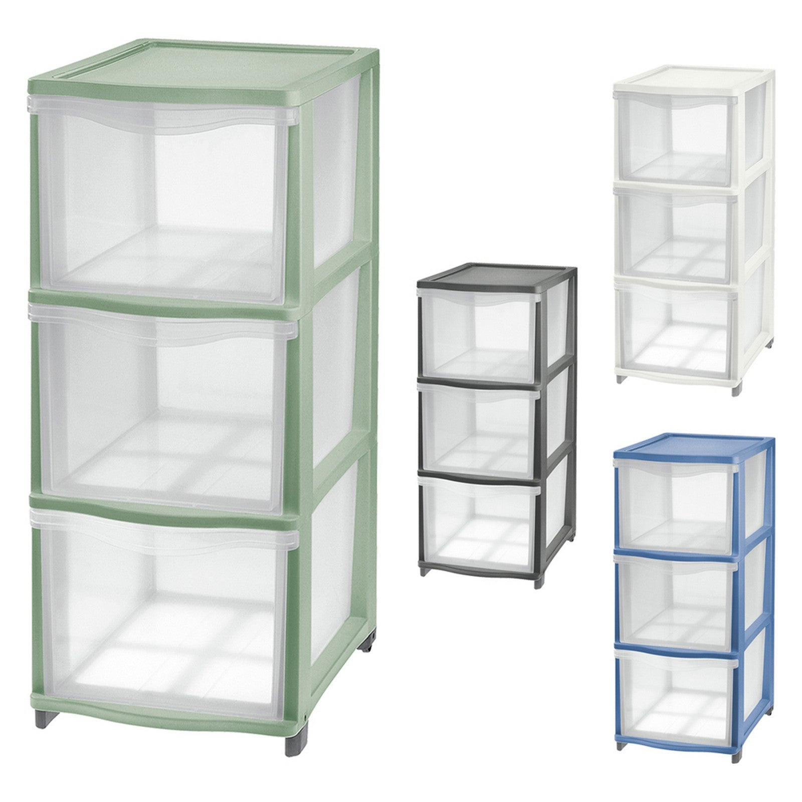 cassettiera 'cover line' colore trasparente/panna codice 8034832 cod:ferx.8034832nlm