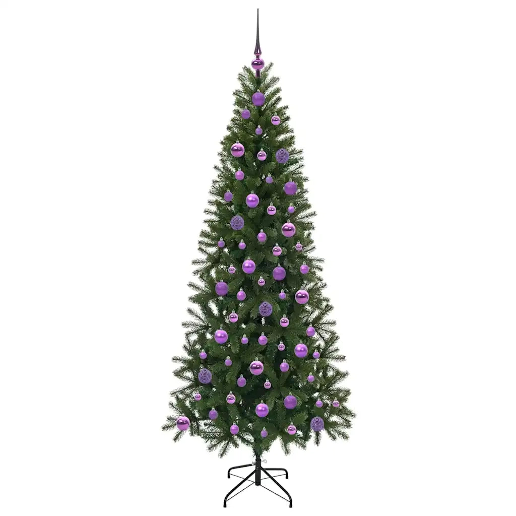 Albero di Natale | Decorazioni natalizie artificiale con 300 LED Verde 180 cm PE e PVC