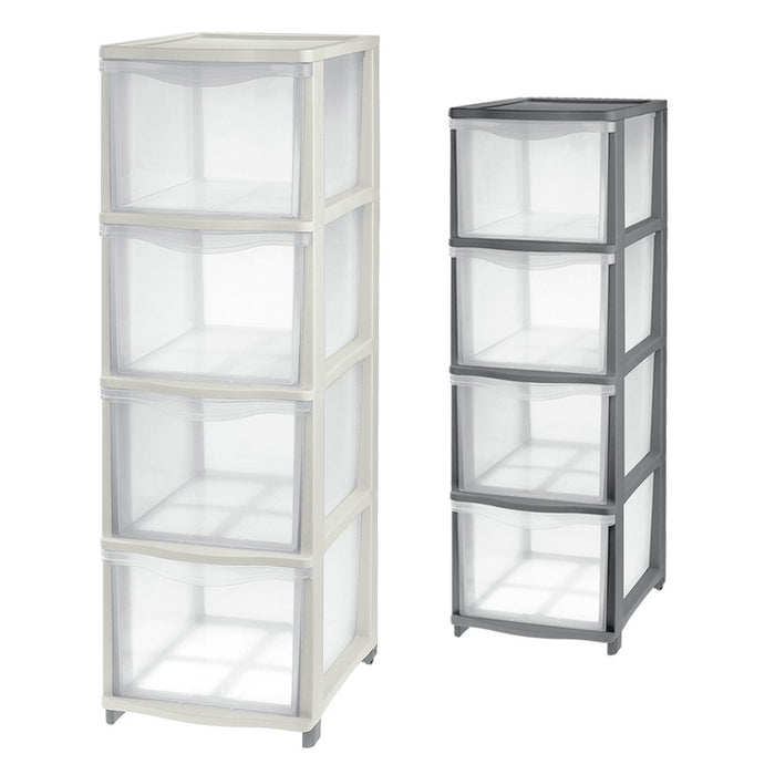 cassettiera 'cover line' colore trasparente/panna codice 8034840 cod:ferx.8034840nlm