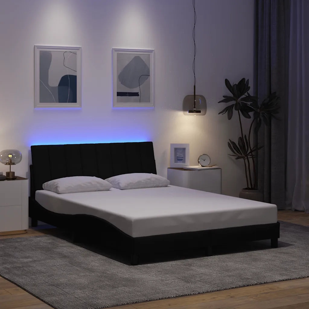 Giroletto senza Materasso Hanko Nero 120x200 cm Tessuto 3310449