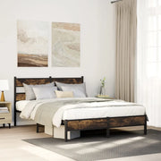 Giroletto senza Materasso-Struttura Letto Rovere Fumo 80x200 cm in Truciolato 263153