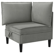 Divano | Divano da soggiorno | Sofa Angolare con Storage Grigio scuro Velluto