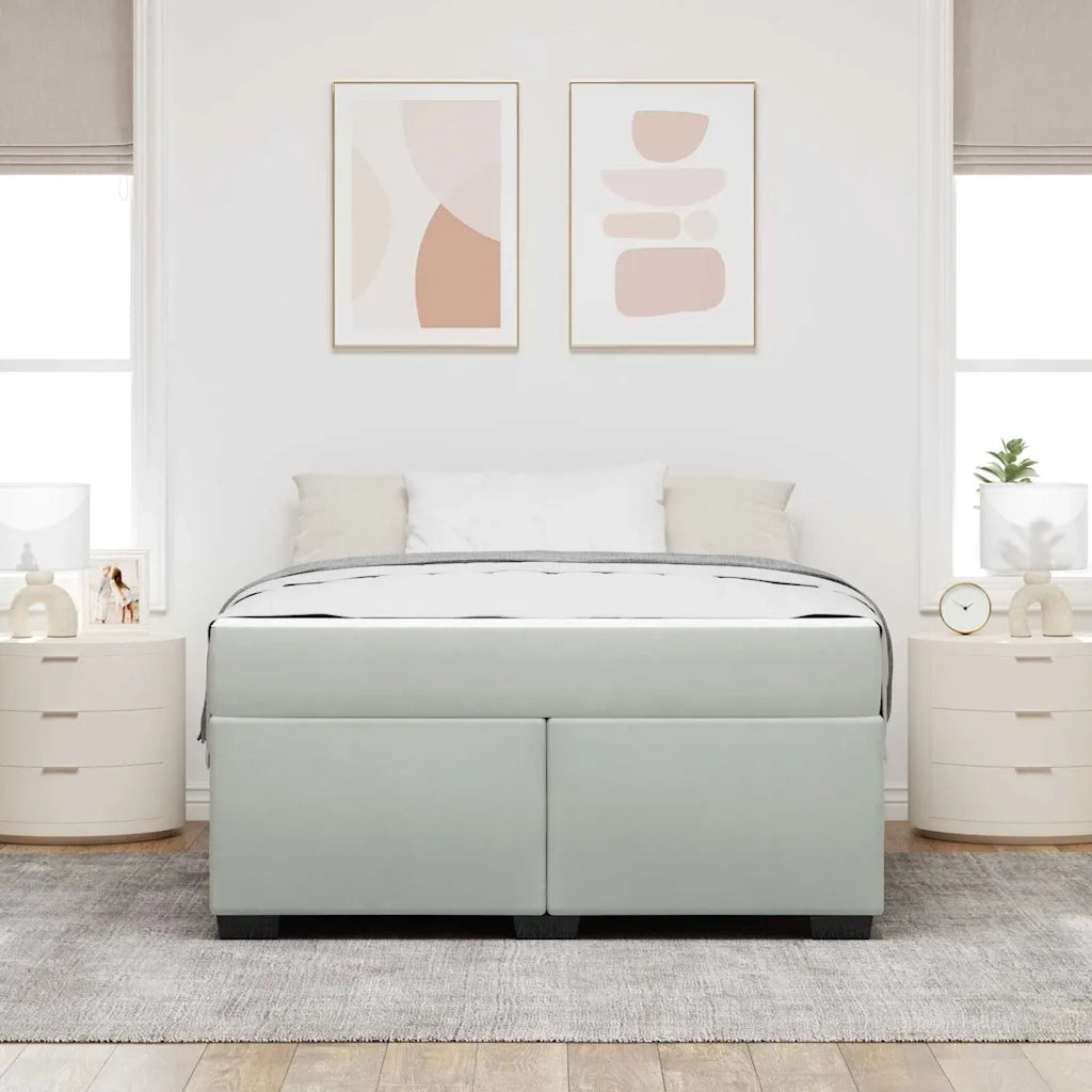 Struttura del letto Grigio chiaro 160 x 200 cm Tessuto 3399296